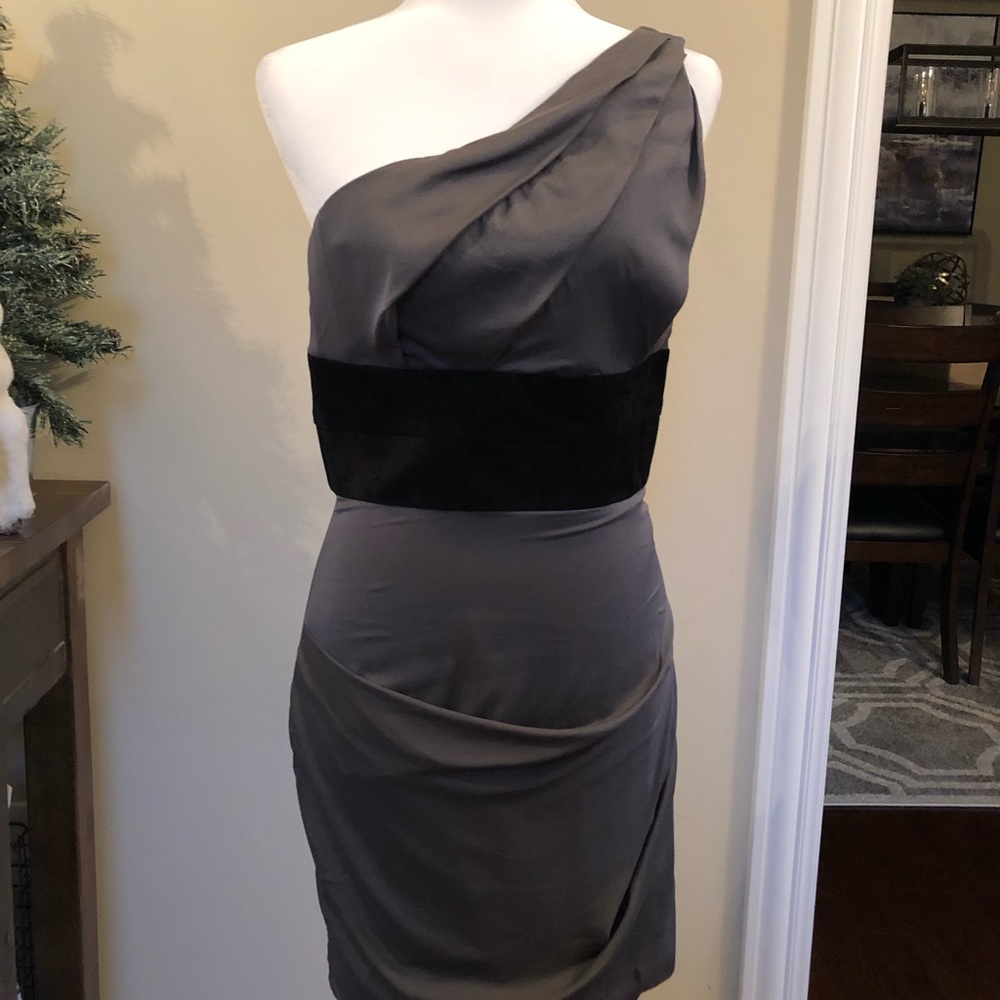 Maria Bianca Nero one shoulder grey/black dress